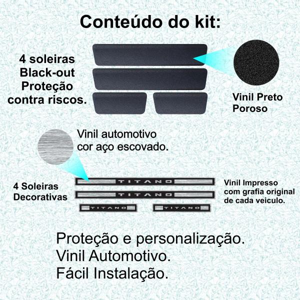 Imagem de Jogo Soleira Fiat Titano Kit 4 Portas