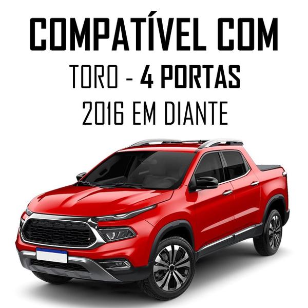 Imagem de Jogo Soleira Premium Elegance Fiat Toro 2016 2017 2018 2019 2020 2021 2022 2023 2024 - 4 Portas ( Vinil + Resinada 8 Peças )