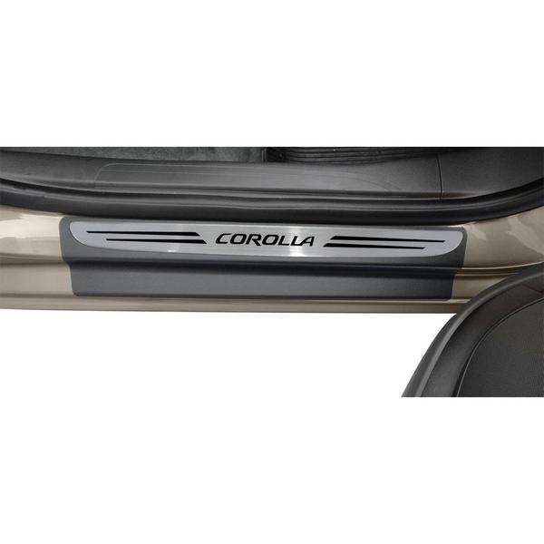 Imagem de Jogo Soleira Premium Elegance Toyota Corolla 2014 a 2019 - 4 Portas (Vinil + Resinada 8 Peças)