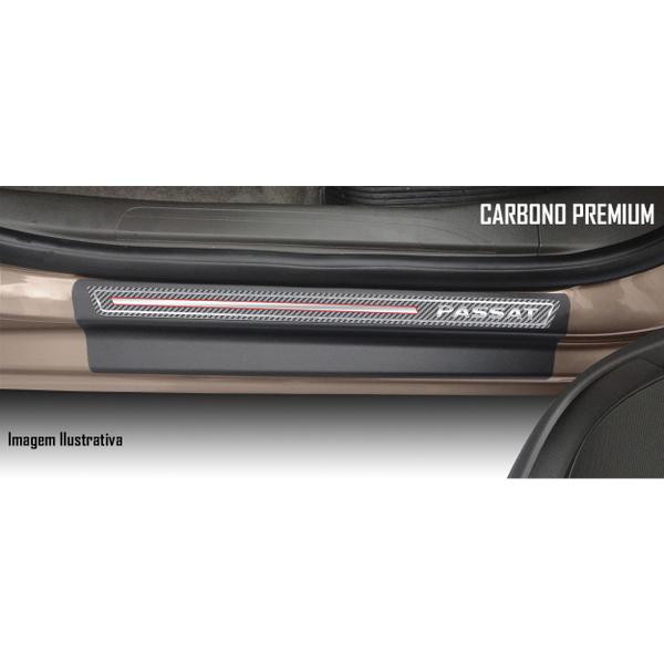 Imagem de Jogo Soleira Premium Elegance Vw Passat 2018 2019 2020 2021 - 4 Portas ( Vinil + Resinada 12 Peças )