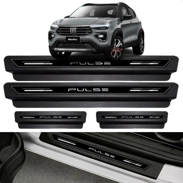 Imagem de Jogo Soleira Proteção Premium Preto Black Fiat Pulse 2022