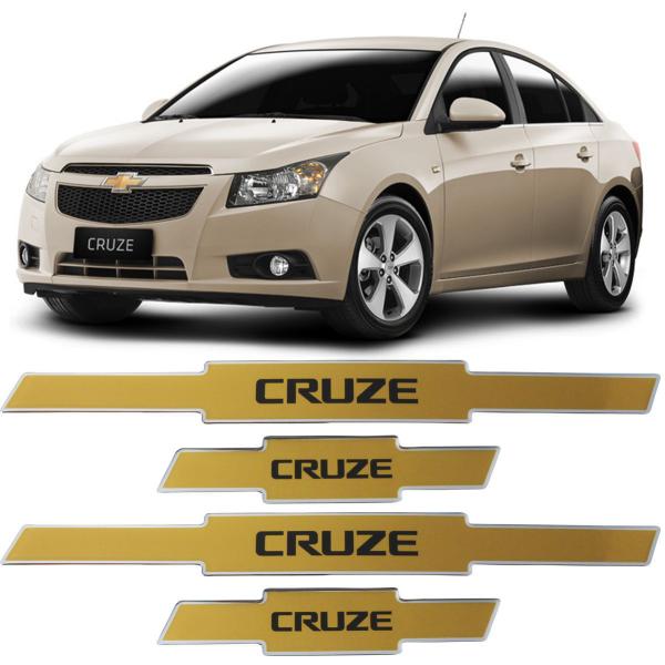 Imagem de Jogo Soleira Resinada Dourado Cruze Sedan - 4 peças