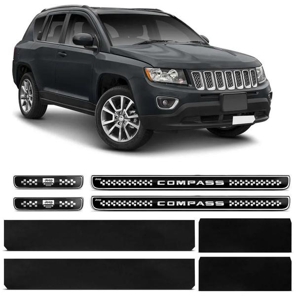 Imagem de Jogo Soleira Resinada E Vinil Blackout Jeep Compass 16 A 18