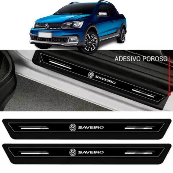 Imagem de Jogo Soleira Resinada Premium Preto Black Volkswagen Saveiro