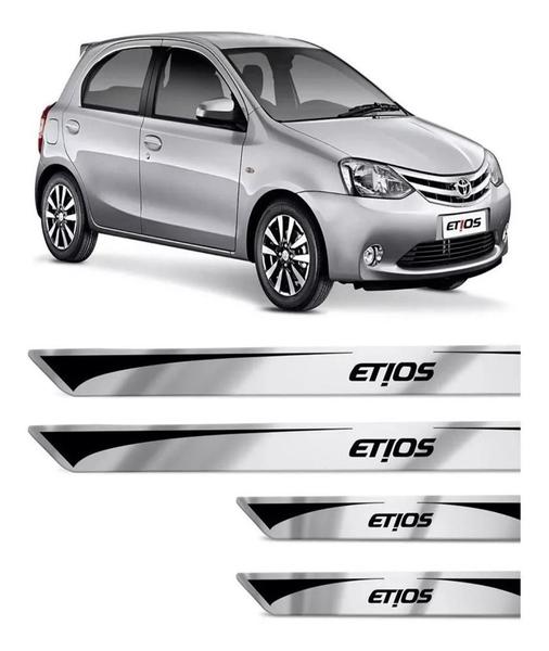 Imagem de Jogo Soleira Resinada Toyota Etios 13 A 2018 Escovado Grafia