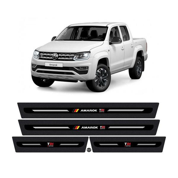 Imagem de Jogo soleira resinada vw amarok + blackout (8 peças)