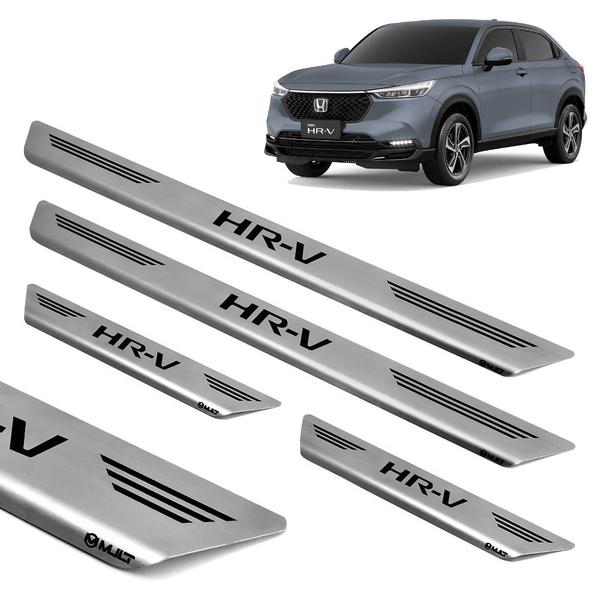 Imagem de Jogo Soleiras de Portas Carro Honda Hrv 2022 a 2024 Aço Inox