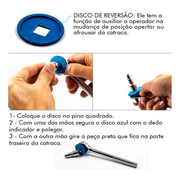 Imagem de Jogo Soquete Kit 40 Peças Chave Catraca Reversível