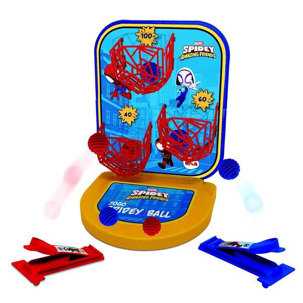 Imagem de Jogo Spidey Ball Lança Bolinhas Spider Man - Elka Brinquedos