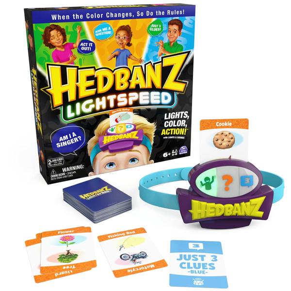 Imagem de Jogo Spin Master Hedbanz Lightspeed com luzes e sons