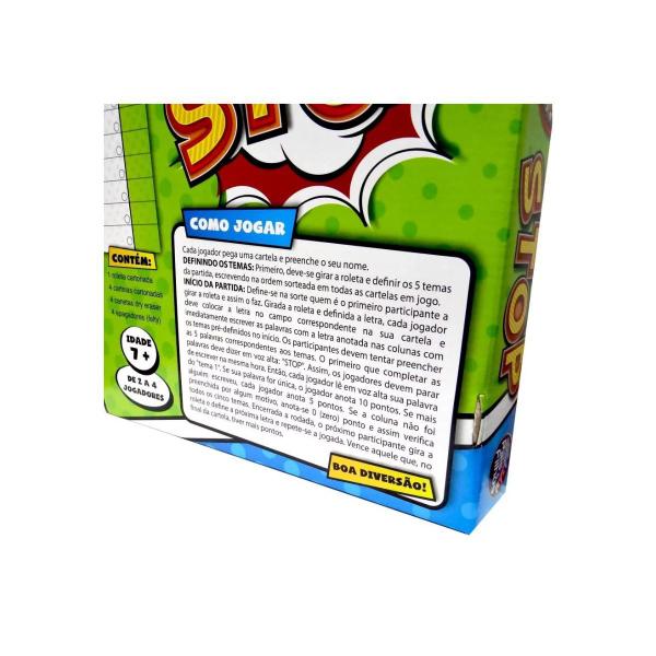 Jogo Stop -Com Roleta Canetas E Cartelas Pais E Filhos - canetas que apagam escolar menino menina Imagem de Jogo Stop -Com Roleta Canetas E Cartelas Pais E Filhos