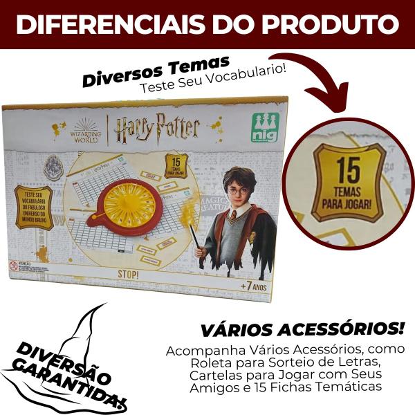 Imagem de Jogo Stop Criança Familia Educativo Diverção Harry Potter