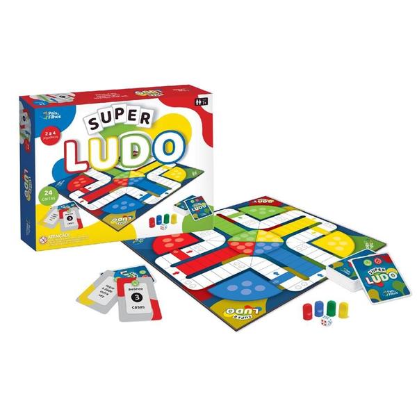 Imagem de Jogo Super Ludo Tabuleiro De Mesa Clássico Divertido Brinquedo Infantil Pedagógico