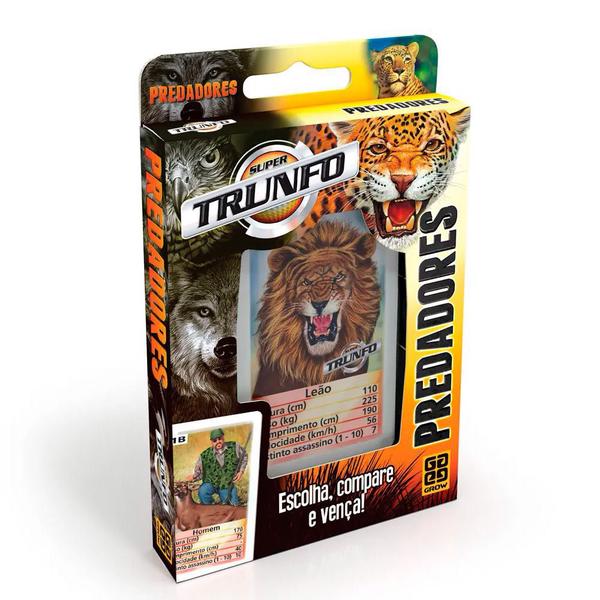 Jogo Super Trunfo - Predadores - Grow Imagem de Jogo Super Trunfo - Predadores - Grow