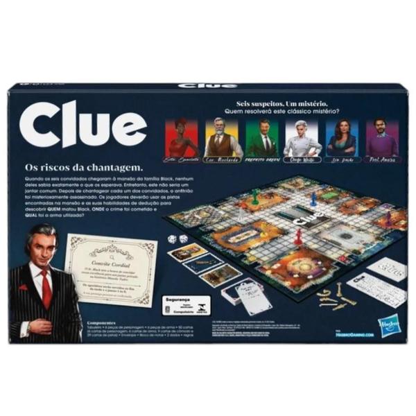 Imagem de Jogo Tabuleiro Clue O Clássico Jogo de Investigação Hasbro