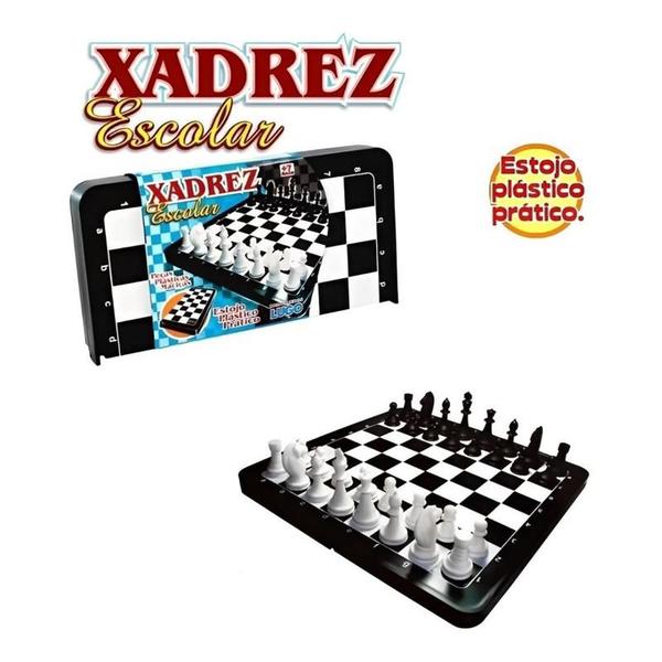 Imagem de Jogo Tabuleiro De Xadrez Com Estojo Dobrável Oficial De Mesa