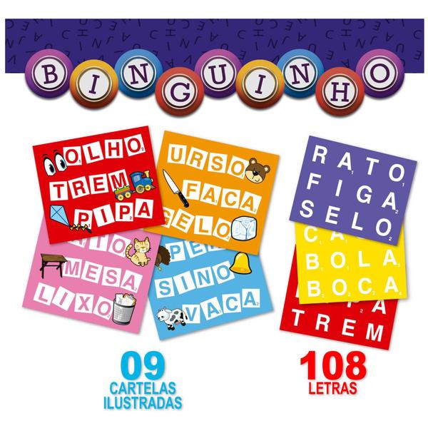 Imagem de Jogo Tabuleiro Didatico Escolar Aprender a Soletrar + Bingo de Letras - Pais e Filhos