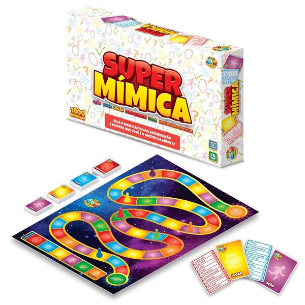 Imagem de Jogo Tabuleiro Super Mímica Educativo Brinquedo Infantil