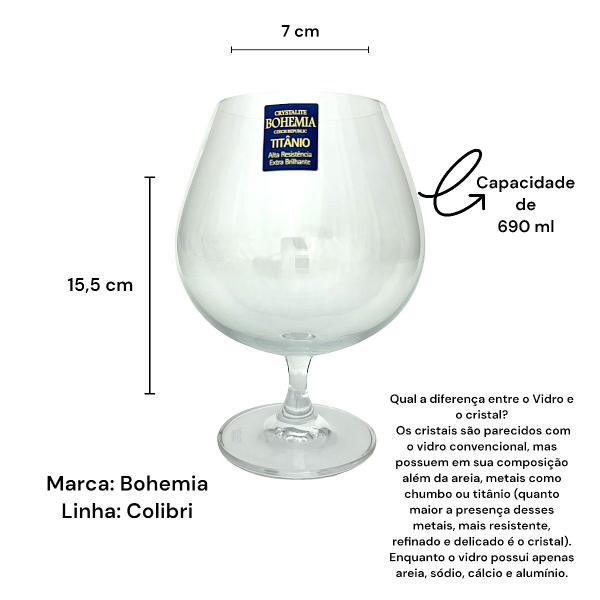 Imagem de Jogo Taças Bohemia Coleção Colibri Cristal Vinho 12 Peças