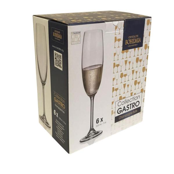 Imagem de Jogo Taças Cristal Gastro Titanium para Champanhe 220ml 6un Bohemia