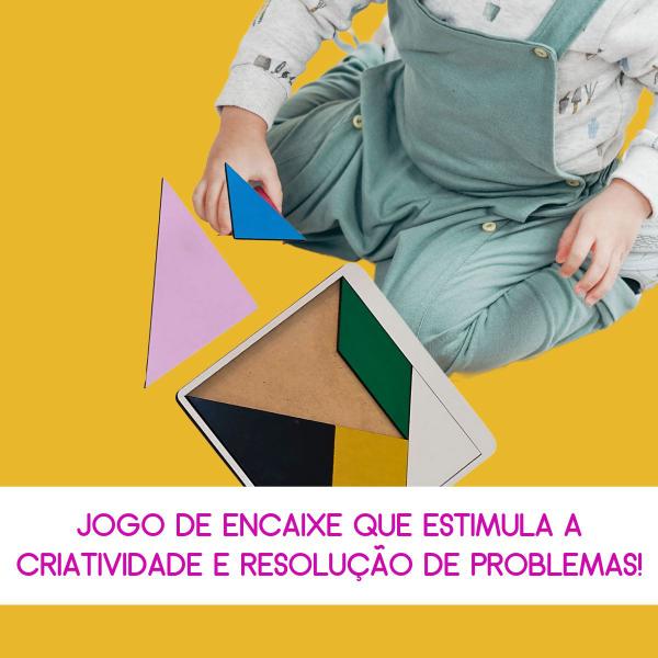 Imagem de Jogo Tangram Brinquedo Educativo Infantil Montessori Pedagógico