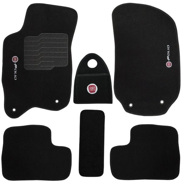 Jogo Tapete Automotivo Carpete + Lixeira Novo Fiat Palio 2012 à 2018 Soft Logo Bordado Preto 6 Peças - S/M Imagem de Jogo Tapete Automotivo Carpete + Lixeira Novo Fiat Palio 2012 à 2018 Soft Logo Bordado Preto 6 Peças
