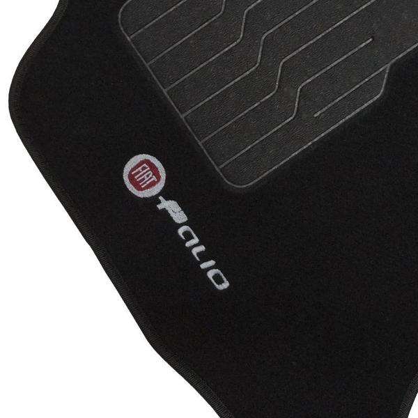 Jogo Tapete Automotivo Carpete + Lixeira Novo Fiat Palio 2012 à 2018 Soft Logo Bordado Preto 6 Peças - S/M Imagem de Jogo Tapete Automotivo Carpete + Lixeira Novo Fiat Palio 2012 à 2018 Soft Logo Bordado Preto 6 Peças