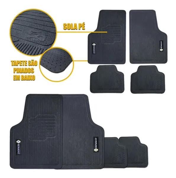 Jogo Tapete Emborrachado Com Logo Renault Duster 15 16 17 18 - ECOTAP Imagem de Jogo Tapete Emborrachado Com Logo Renault Duster 15 16 17 18