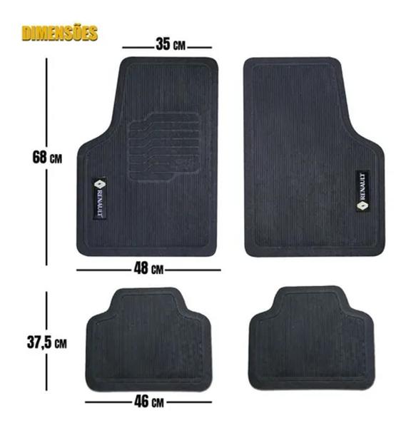 Jogo Tapete Emborrachado Com Logo Renault Duster 15 16 17 18 - ECOTAP Imagem de Jogo Tapete Emborrachado Com Logo Renault Duster 15 16 17 18