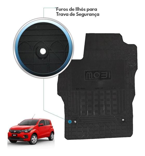 Imagem de Jogo Tapete Interno Reforçado Fiat Mobi 2016 A 2020 Preto