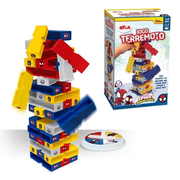 Imagem de Jogo Terremoto Spidey Cai Não Cai Brinquedo Divertido Elka