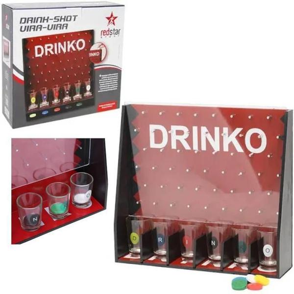 Imagem de Jogo The Wall Drinko 6 Copos Cristal Luxo Vira Vira Bebidas