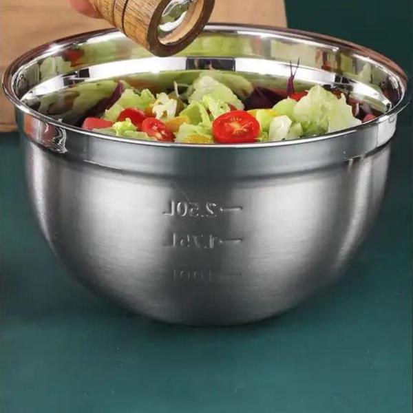 Imagem de Jogo Tigelas Mixing Bowl Aço Inox Multiuso 18-22-26 cm 3 Pçs