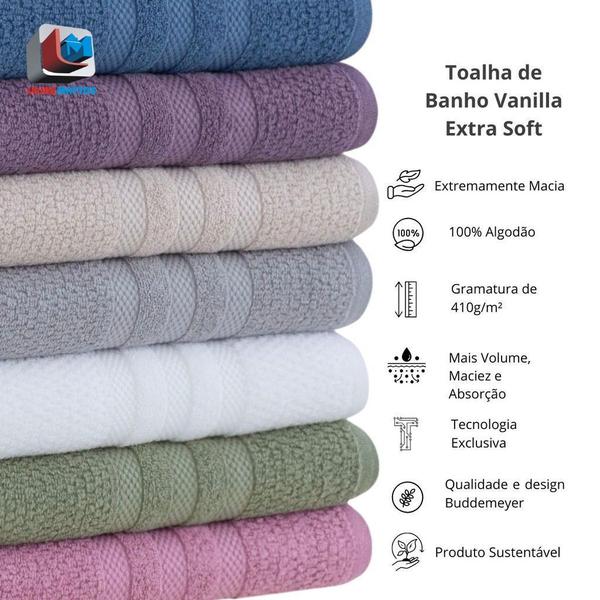 Imagem de Jogo Toalha Banho Buddemeyer Vanilla Extra Soft Algodão 4pçs