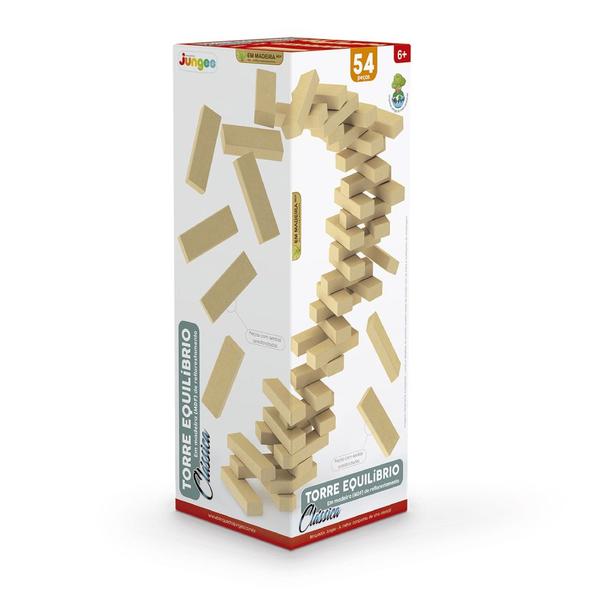 Imagem de Jogo Torre de Equilibrio Classica MDF Junges 54 Pecas - 733