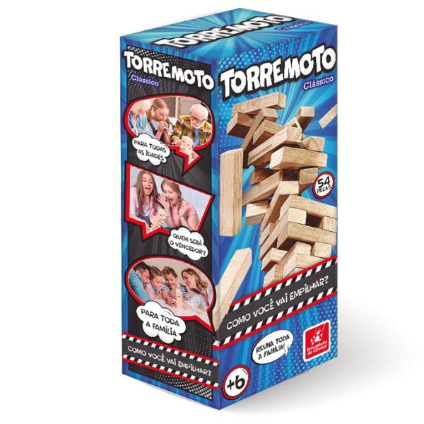 Jogo Torre Equilíbrio Em Madeira Torremoto Clássico - Brincadeira de Criança Imagem de Jogo Torre Equilíbrio Em Madeira Torremoto Clássico