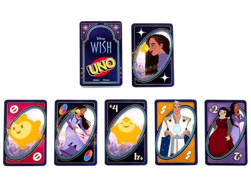 Imagem de Jogo UNO Disney Wish Mattel 113 Cartas 