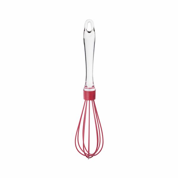 Imagem de Jogo Utensílios Cozinha Silicone Vermelho Cabo Acrílico 7 peças Euro