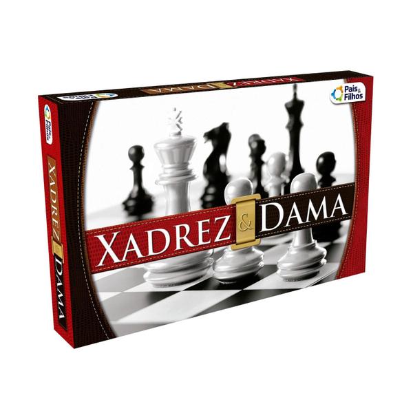 Jogo xadrez e dama super jogos pais e filhos - PAIS E FILHOS Imagem de Jogo xadrez e dama super jogos pais e filhos