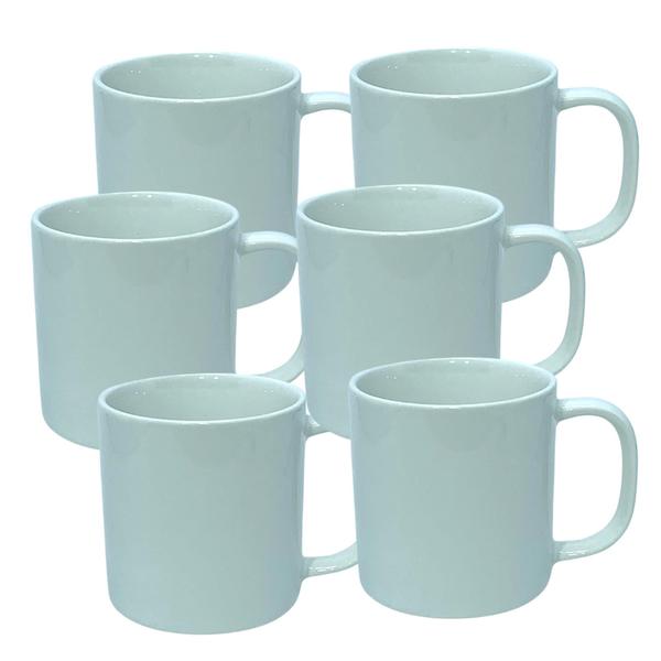 Imagem de Jogo Xicara Caneca Cafe Cha Porcelana Branca 200ml 06un