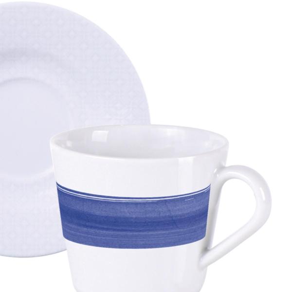 Imagem de Jogo Xicaras de Chá Café Com Pires Kit 6 Peças 185ml Soho Tramontina Porcelana