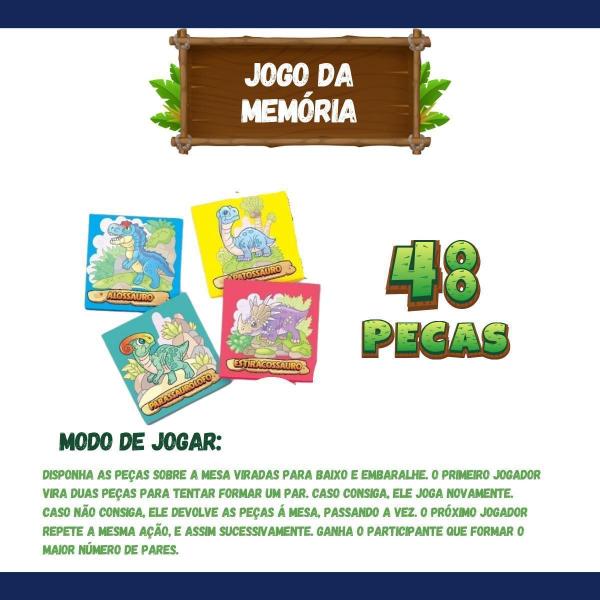 Jogos 3 Em 1 Dinossauros- Dominó, Quebra Cabeça Jogo Memória - Ggb Imagem de Jogos 3 Em 1 Dinossauros- Dominó, Quebra Cabeça Jogo Memória