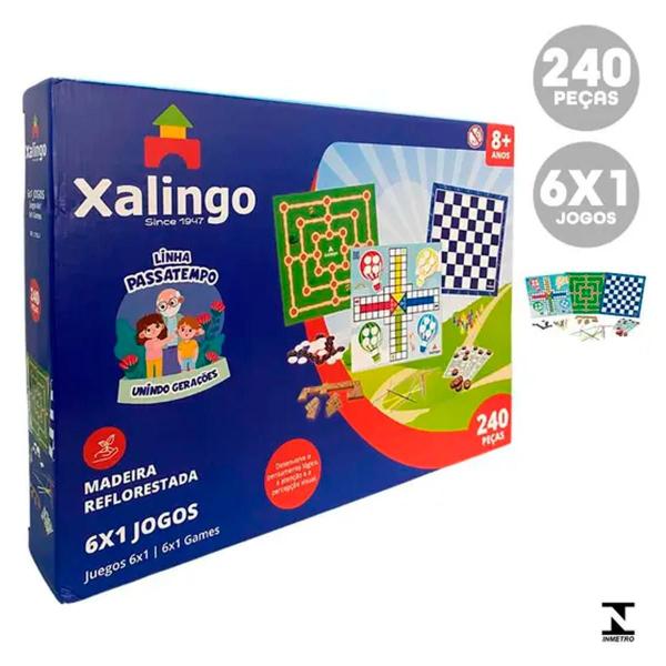Jogos 6X1 Diversão Para Toda Família 240 Peças Xalingo Imagem de Jogos 6X1 Diversão Para Toda Família 240 Peças Xalingo