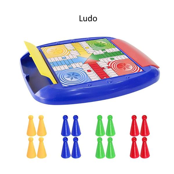 Jogos Clássicos para Viagem 8 em 1 Xadrez Gamão Damas Ludo Art brink Imagem de Jogos Clássicos para Viagem 8 em 1 Xadrez Gamão Damas Ludo Art brink