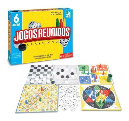 Imagem de Jogos Classicos Tabuleiro Reunidos Dama Ludo Xadrez 6 Em 1