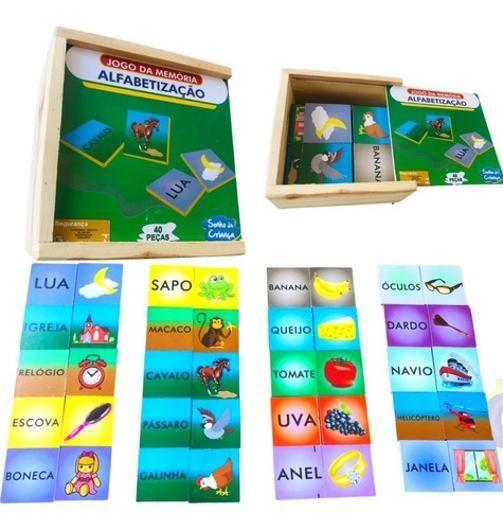 Imagem de Jogos Da Memória Kit 4 Jogos Para Alfabetização Educativos