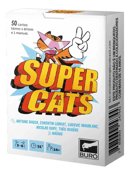 Imagem de Jogos Tabuleiro Mesa Super Cats Cartas Buró Baralho Robocão