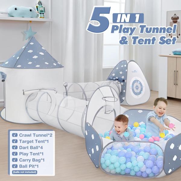 Imagem de Jogue Tunnel and Ball Pit Set Dreamon para crianças pequenas com 5 unidades