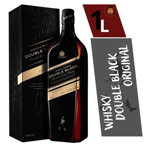 Imagem de Johnnie Walker Double Black Whisky Com Caixa E Selo Original 1000 Ml
