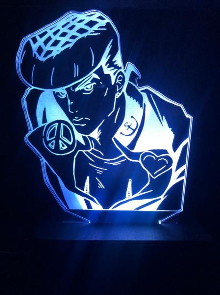 Imagem de Josuke Higashikata, Jojos Adventure, Luminária Led 16 Cores, Anime